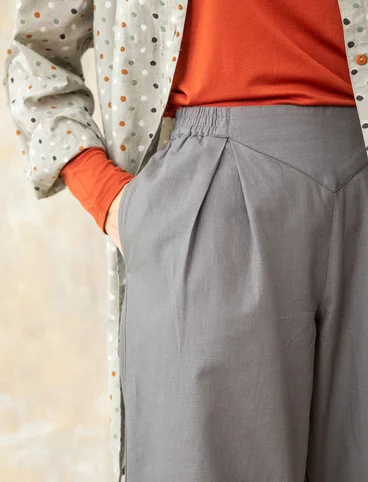 Woven pants in organic cotton - grafit