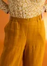 “Asta” woven pants in linen (mustard XS)