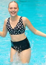 Bikinibroekje "Sunshine" van gerecycled polyamide/elastaan - zwart