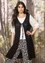 “Fröjda” organic cotton pointelle knit waistcoat (black M)