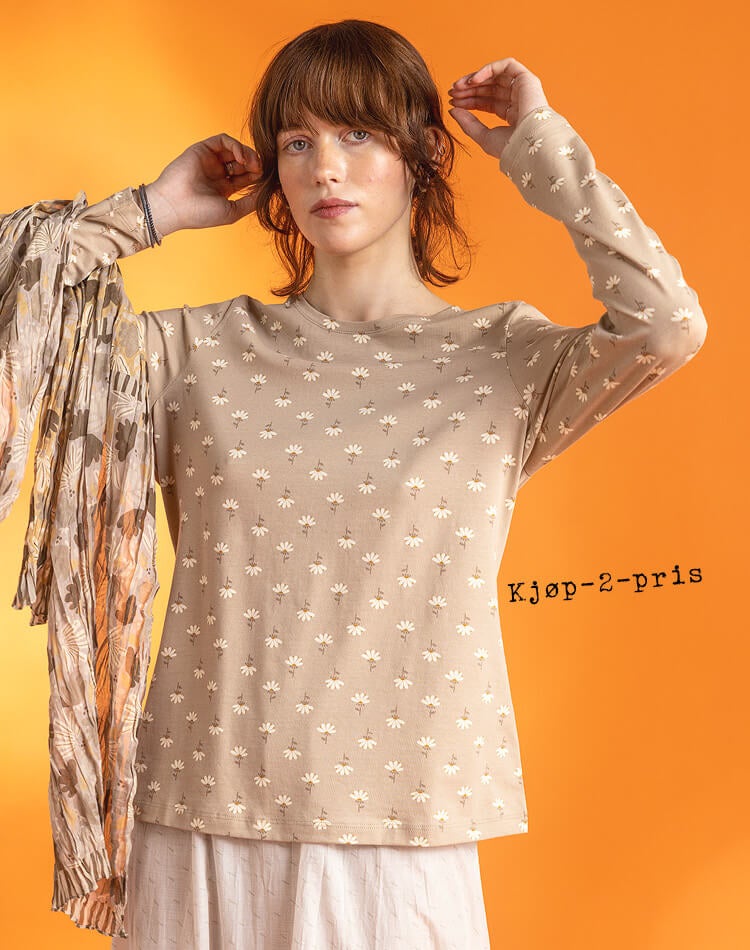 “Stella” jersey top in organic cotton/spandex