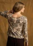 Gemustertes Shirt „Sanvi“ aus Bio-Baumwolle (dunkelnatur L)