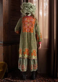 “Stine” knit dress in organic/recycled cotton - cedar