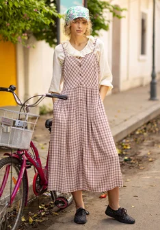 Ärmelloses Webkleid „Juliette“ aus Viskose - hellpfirsich