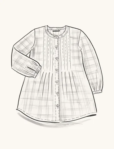 “Garden” blouse in organic cotton - opalgrn