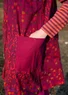 “Earth” dress in woven organic cotton/linen (dark hibiscus S)