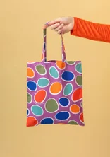 Organic cotton fabric tote bag S - multicoloured