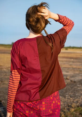 Blouse "Desert" en coton biologique - hibiscus foncé