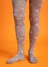 Jacquardmuster-Strumpfhose „Blossom“ aus Recycling-Polyamid (eisengrau-gemustert S/M)