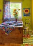 “Sol” patterned organic cotton tablecloth (cobalt blue One Size)