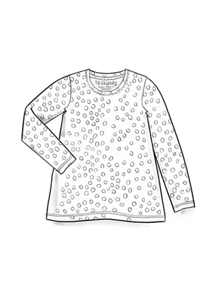 Jerseyshirt „Stella“ aus Bio-Baumwolle/Elasthan - aquamarin-gemustert