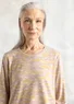 “Mona” organic cotton/elastane jersey top (natural/patterned XS)