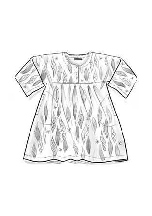 “Marie” woven dress in organic cotton/silk - cicada/patterned