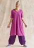 Robe basique rayée en coton biologique (hibiscus/fleurs de la Saint-Jean S)