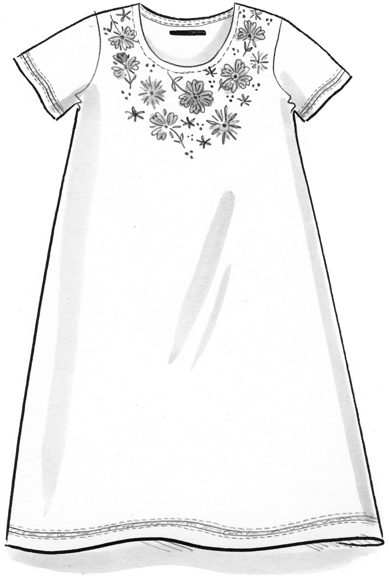 “Athenea” nightgown in organic cotton