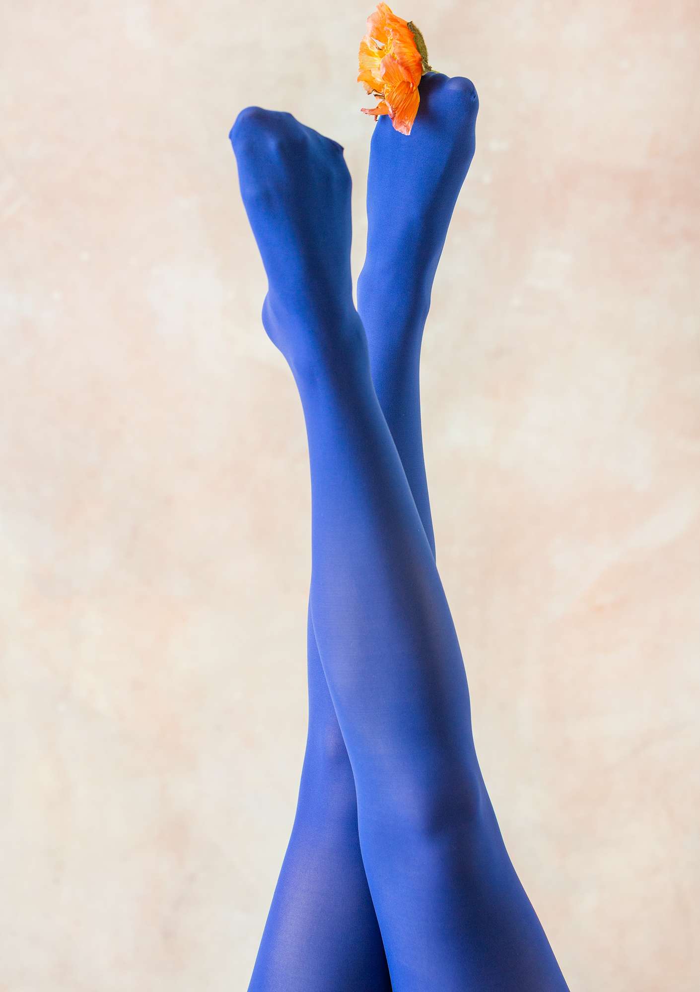 Solid-colour tights made from recycled polyamide klein blue thumbnail