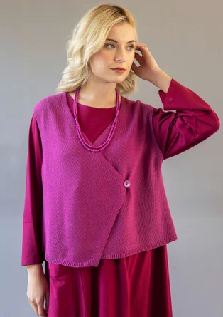 Gilet sans manches en maille de coton biologique/laine - épilobe en épi