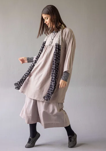 “Marie” woven organic cotton/silk dress - dove grey
