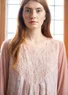 “Elisabeth” dress in woven organic cotton/linen (Pale powder pink M)