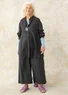 Woven organic cotton trousers (black XL)