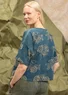 “Rose hip” woven organic cotton blouse (indigo green L)