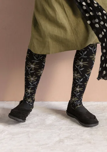 Chaussures à élastique "Isolde" en nubuck - noir
