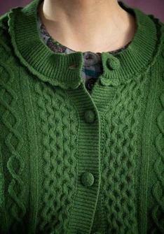 Strickjacke „Eternity“ aus Lammwollmischung - grasgrün