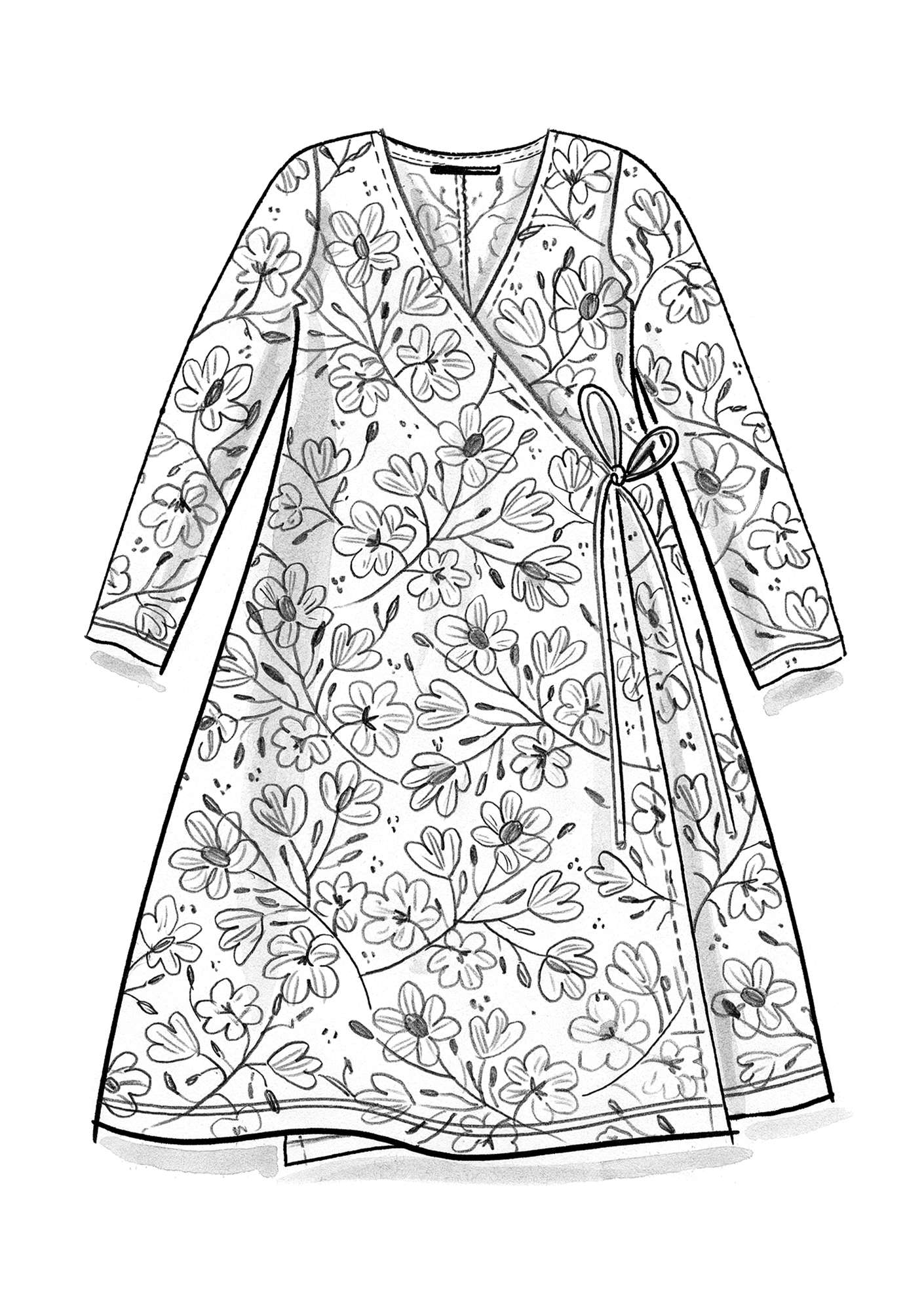 Robe ”Magnolia” en jersey de coton biologique/modal cerice