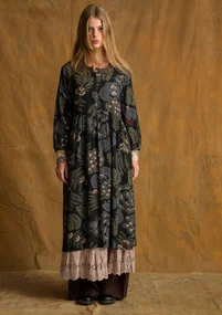 Gemustertes Kleid „Kiara“ aus Viskose - schwarz