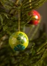 Kerstbal van papier-maché (bladgroen Eén maat)