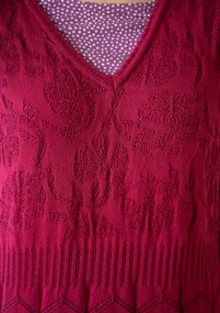 Strickkleid „Raya“ aus Bio-Baumwolle - dunkelhibiskus