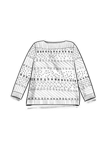 Trøje "Haida" i filtet genanvendt uld - lupin