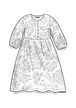 Gemustertes Kleid „Kiara“ aus Viskose - dunkeljaspis
