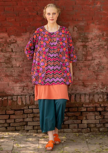 Blouse "Ping" en coton biologique - rooibos