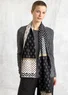 “Tove” organic/recycled cotton knitted scarf (black One Size)