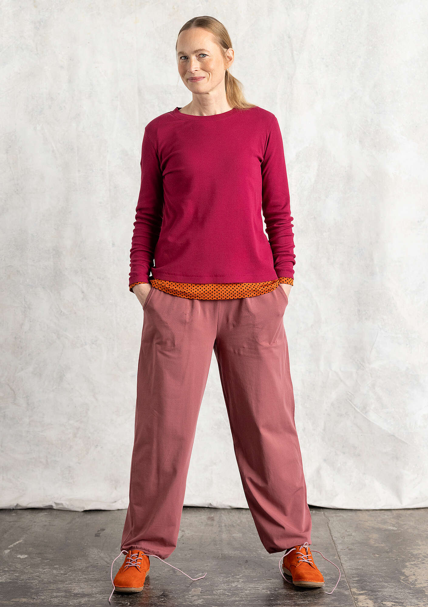 Jersey pants in organic cotton/spandex gudrunsjoden.com