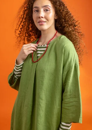 Jurk "Jasmine" van geweven linnen - cicade
