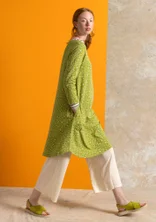 Robe ”Theia” en jersey de coton biologique/élasthanne - kiwi/motif