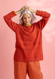 Lievelingstrui "Edna" van gerecycled katoen - koper