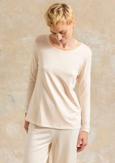 Tricot top "Bianca" van lyocell/elastaan - veer