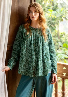 Blouse "Marianne" en coton biologique - absinthe