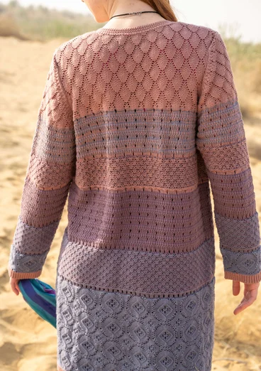 “Chloe” recycled cotton coatigan - old rose