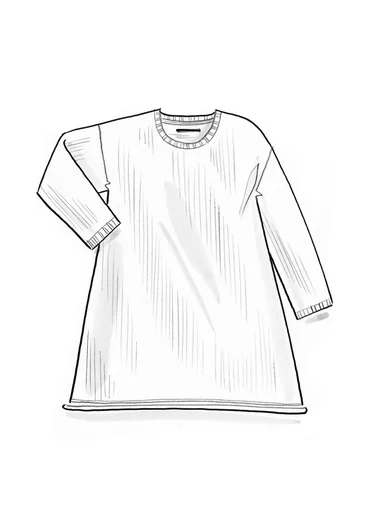 Knitted recycled cotton tunic - dark indigo