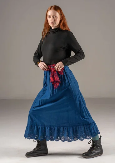 Woven organic cotton underskirt - indigo blue