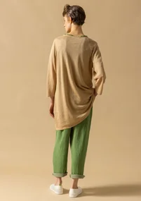 Tunic in a linen/recycled linen knit fabric - oatmeal