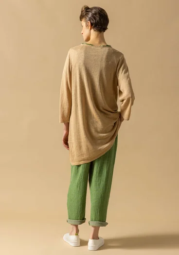 Tunic in a linen/recycled linen knit fabric - oatmeal