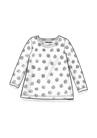 “Aina” jersey top in organic cotton/modal - rosehip/sun yellow