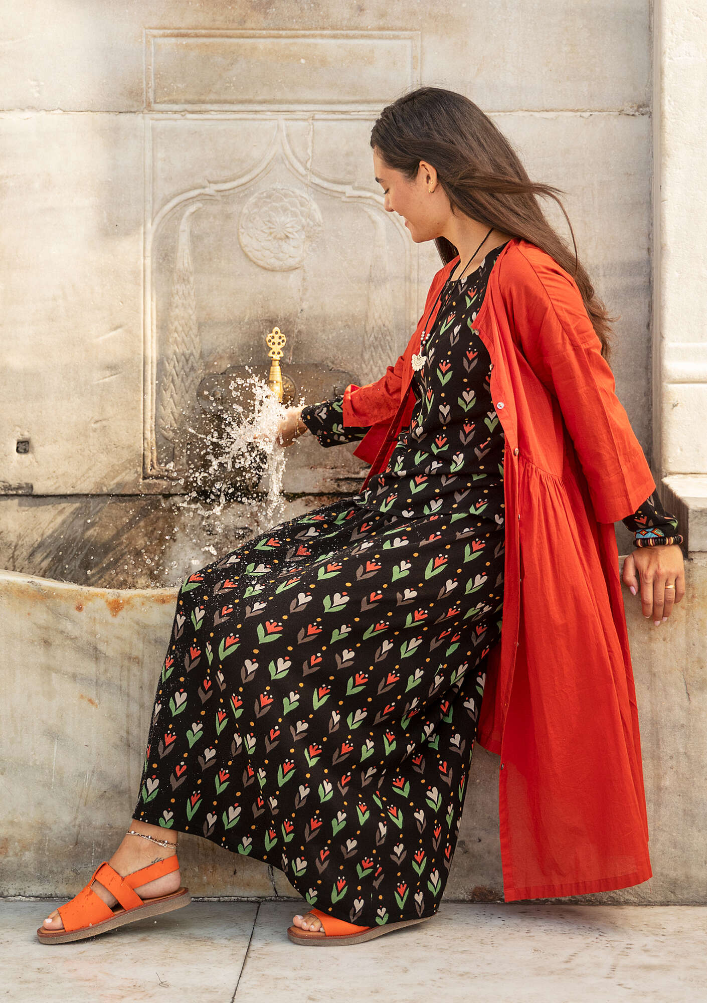 Mozaik” knit skirt in organic/recycled cotton gudrunsjoden.com