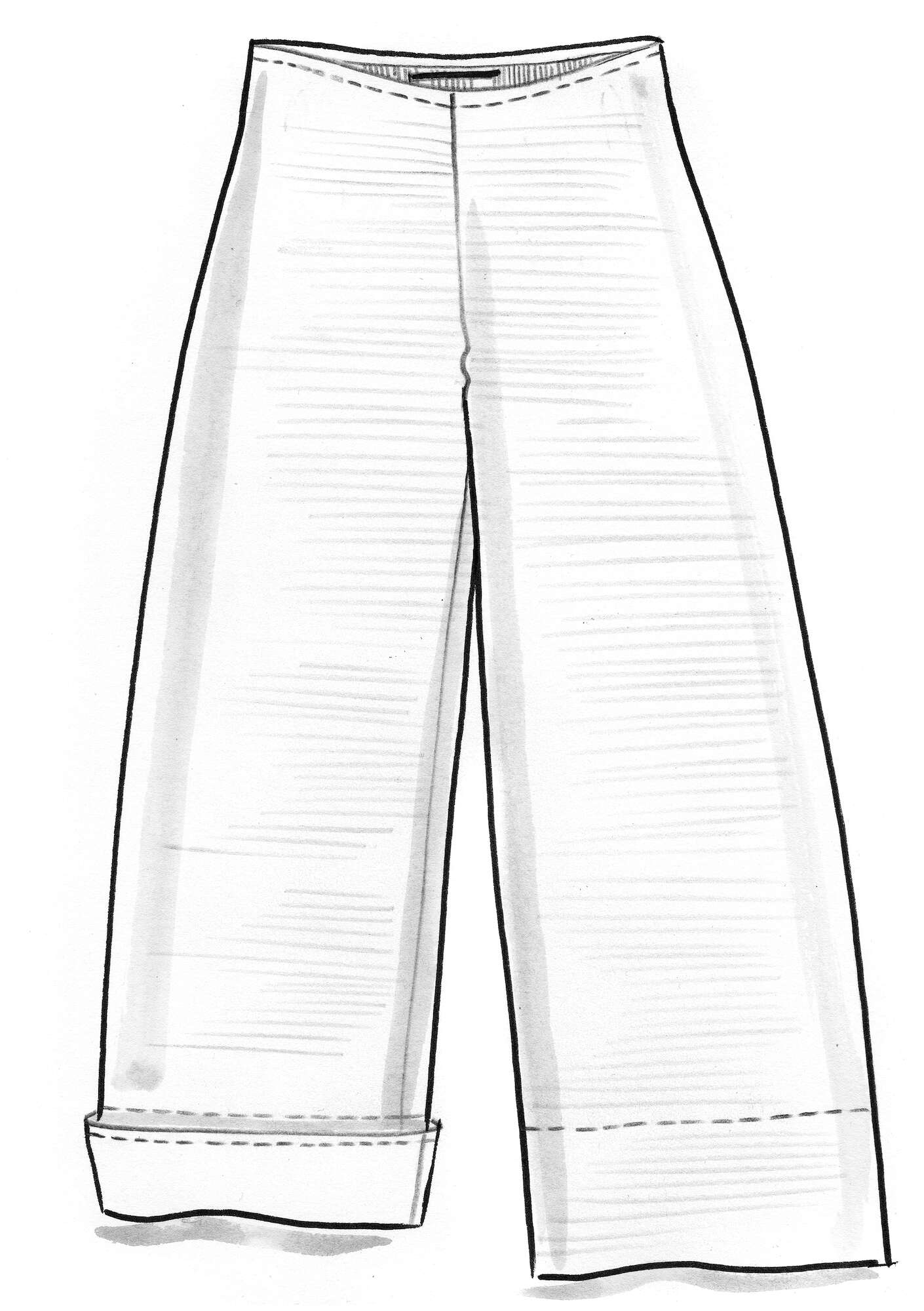 Velours broek van biologisch katoen/gerecycled polyester/elastaan