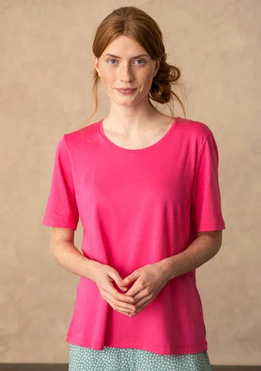 Solid-colour top in organic cotton/modal - flox